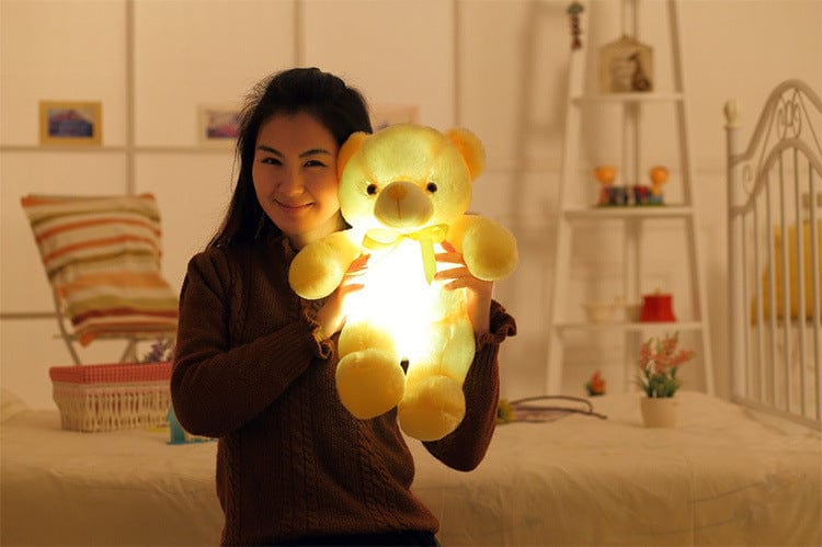 Creative Light Up LED Teddy Bear Stuffed Animals Plush Toy Colorful Glowing Christmas Gift For Kids Pillow kids fashion novaa