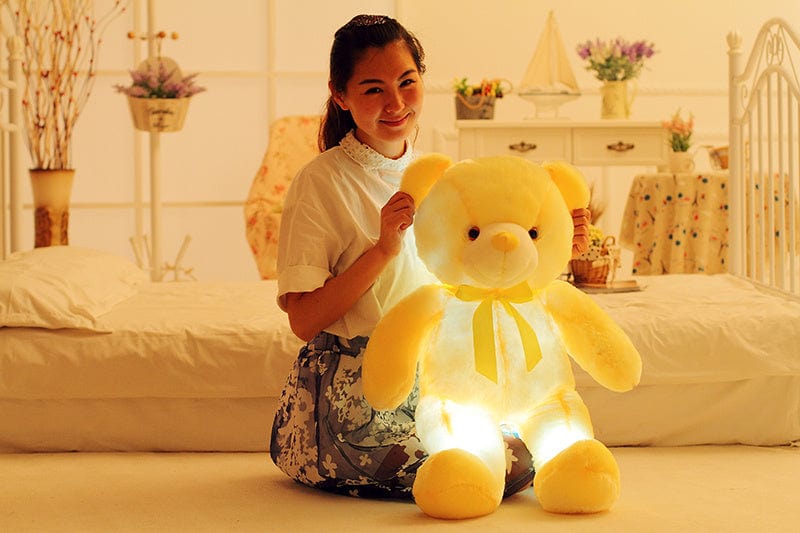 Creative Light Up LED Teddy Bear Stuffed Animals Plush Toy Colorful Glowing Christmas Gift For Kids Pillow kids fashion novaa