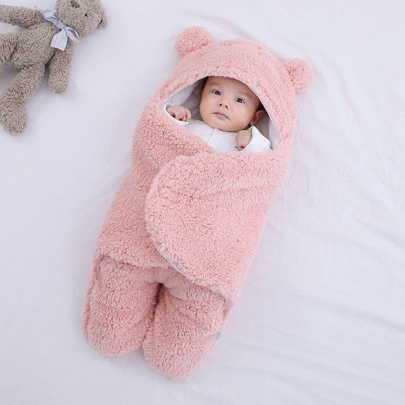 Baby Sleeping Bag Envelope for Newborn Baby Winter Swaddle Blanket kids fashion novaa Flesh pink 3M