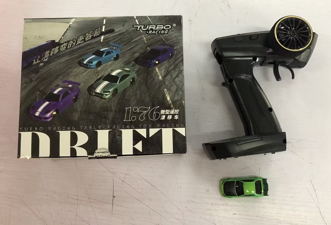 Turbo Racing 1vs76 C64 Drift RC Car With Gyro Radio Full Proportional Remote Control Toys RTR Kit For Kids And Adults kids fashion novaa Green