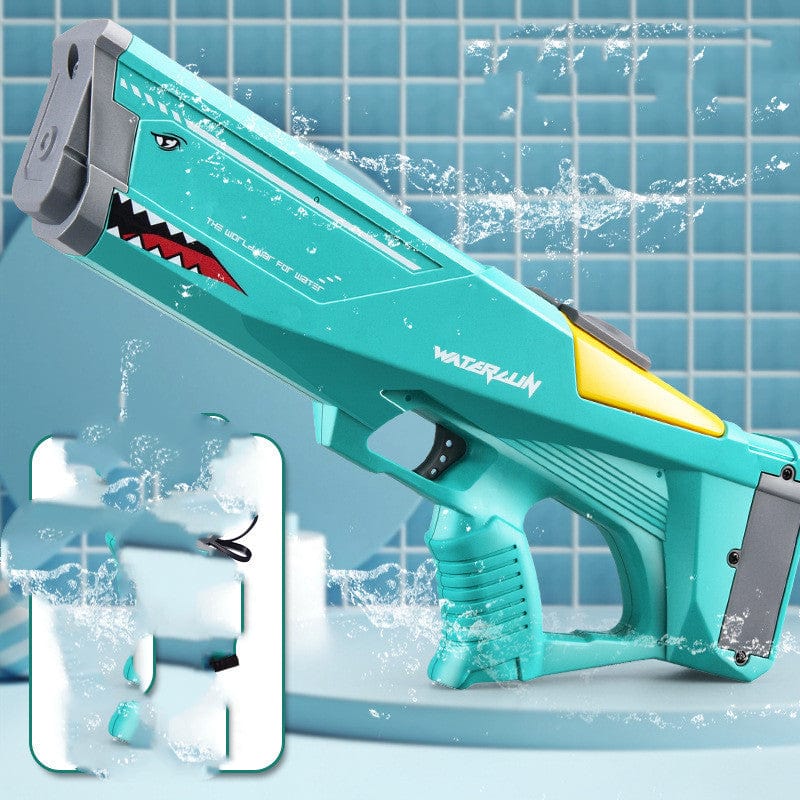 Automatic Electric Water Gun Toys Shark High Pressure Outdoor Summer Beach Toy Kids Water Fight Pool Party Water Toy kids fashion novaa Gun Green