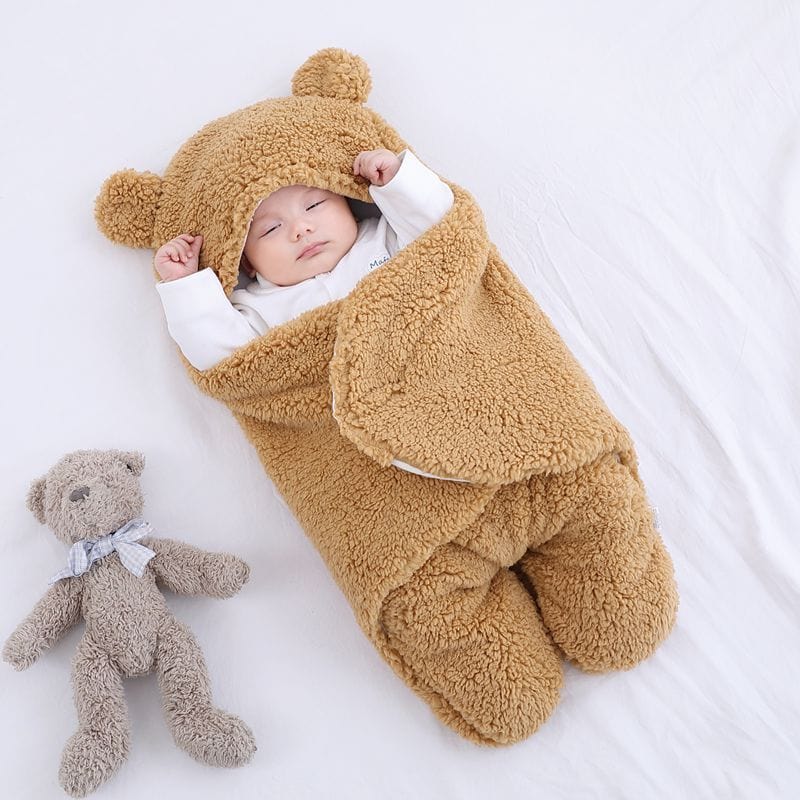 Baby Sleeping Bag Envelope for Newborn Baby Winter Swaddle Blanket kids fashion novaa Khaki 3M