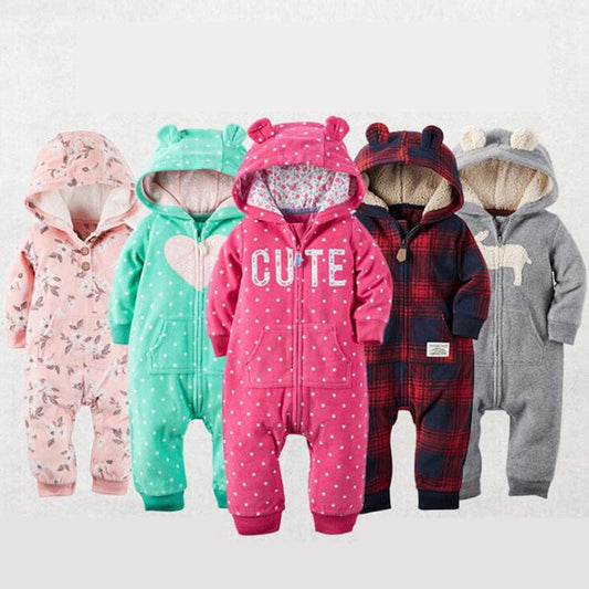 Long-sleeved fleece baby clothes romper kids fashion novaa