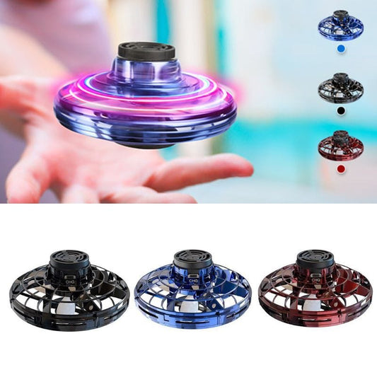 Mini Fingertip Gyro Interactive Decompression Toy Drone LED UFO Type Flying Helicopter Spinner Toy Kids kids fashion novaa
