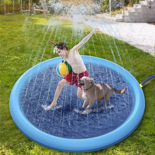 Non-Slip Splash Pad For Kids And Pet Dog Pool Summer Outdoor Water Toys Fun Backyard Fountain Play Mat kids fashion novaa