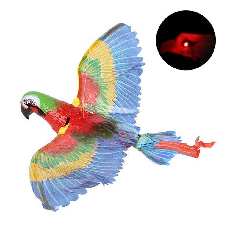 Simulation Bird Cat Interactive Pet Toys Hanging Eagle Flying Teasering Play Kitten Dog Toys Animals Cat Accessories Supplies kids fashion novaa Parrot voice