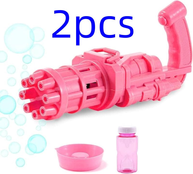 Kids Toy Bath Toys Bubble Gum Machine Toys For Kids Plastic Machine Gun Toy kids fashion novaa Pink 2pcs