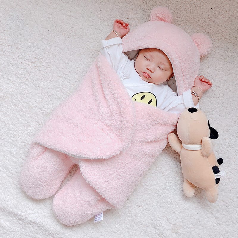 Baby Sleeping Bag Envelope for Newborn Baby Winter Swaddle Blanket kids fashion novaa Pink 3M