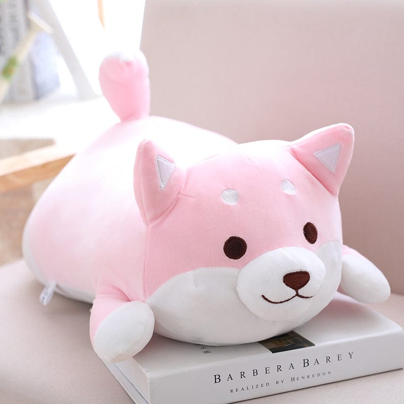 36cm 55cm Cute Fat Shiba Inu Dog Plush Toy Stuffed Soft Kawaii Animal Cartoon Pillow Lovely Gift For Kids Baby Children Gifts kids fashion novaa Pink A 35cm