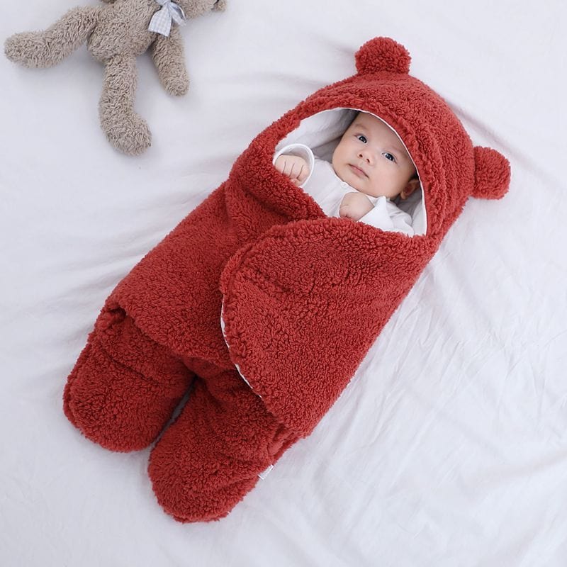 Baby Sleeping Bag Envelope for Newborn Baby Winter Swaddle Blanket kids fashion novaa Red 3M