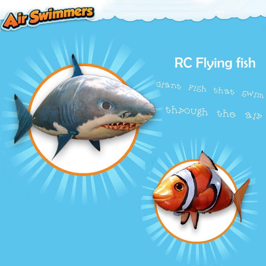 Remote Control Shark Toys Air Swimming Fish Infrared RC Air Balloons Inflatable RC Flying Air Plane Kids Toys kids fashion novaa