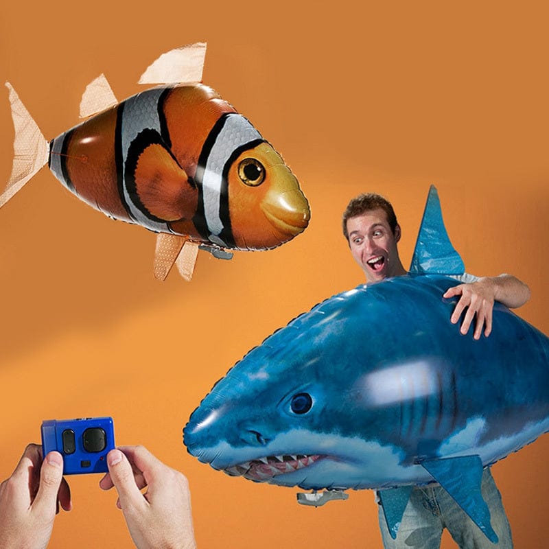Remote Control Shark Toys Air Swimming Fish Infrared RC Air Balloons Inflatable RC Flying Air Plane Kids Toys kids fashion novaa