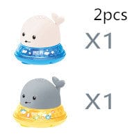 New Baby Bathroom Bath Electric Induction Whale Spray Small Toy kids fashion novaa SetB2pcs