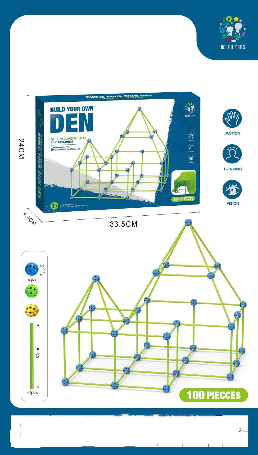 Fort Building Kit Construction Blocks Set Kids Toy Tents Fortress Builder Castles Tunnels Diy 3d Play House For Children Gift kids fashion novaa Style7