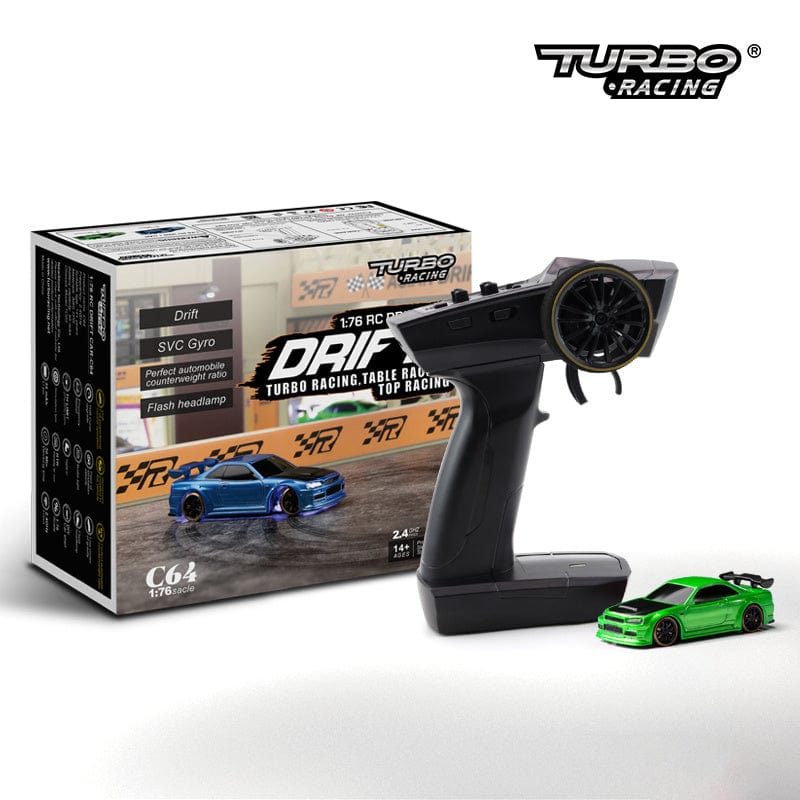 Turbo Racing 1vs76 C64 Drift RC Car With Gyro Radio Full Proportional Remote Control Toys RTR Kit For Kids And Adults kids fashion novaa