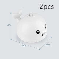 fashion novaa kids White2pcs New Baby Bathroom Bath Electric Induction Whale Spray Small Toy