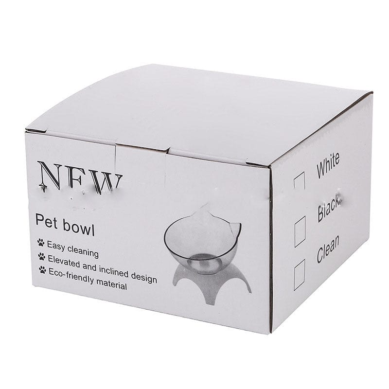 Non Slip Double Cat Bowl With Raised Stand Pet Food Cat Feeder Protect Cervical Vertebra Dog Bowl Transparent Pet Products pet Vismera 4foot single bowl box