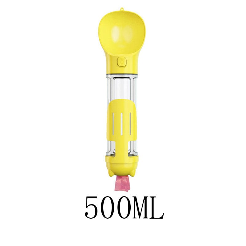Pet Multi-functional Water Bottle pet Vismera 500ML Yellow