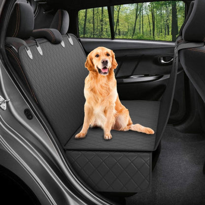 Dog Car Seat Cover View Mesh Pet Carrier Hammock Safety Protector Car Rear Back Seat Mat With Zipper And Pocket For Travel pet Vismera A black