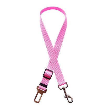 Adjustable Pet Cat Dog Car Seat Belt Pet Seat Vehicle Dog Harness Lead Clip Safety Lever Traction Dog Collars Dogs Accessoires Pets Products pet Vismera