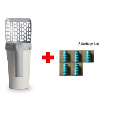 Storage Box Integrated Lazy Cat Litter Shovel Set pet Vismera As shown With five bags