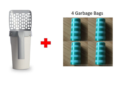 Storage Box Integrated Lazy Cat Litter Shovel Set pet Vismera As shown With four bags