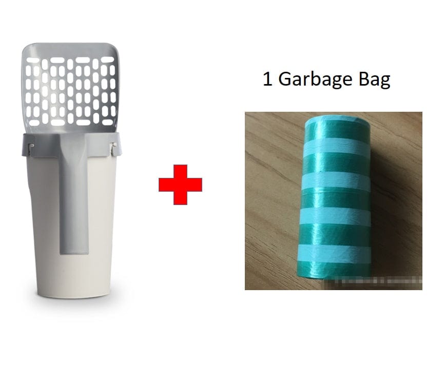 Storage Box Integrated Lazy Cat Litter Shovel Set pet Vismera As shown With one bag