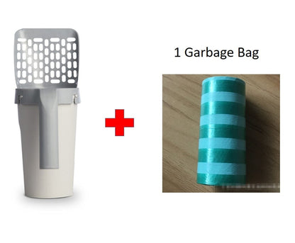 Storage Box Integrated Lazy Cat Litter Shovel Set pet Vismera As shown With one bag