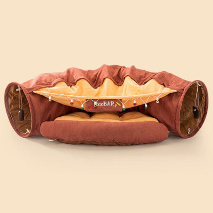 Collapsible Cat Tunnel Durable Washable Collapsible pet Vismera Bar