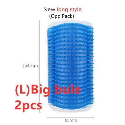 Cat Self-Grooming Brush Pet Wall Rubbing Device pet Vismera Big bule 2pcs