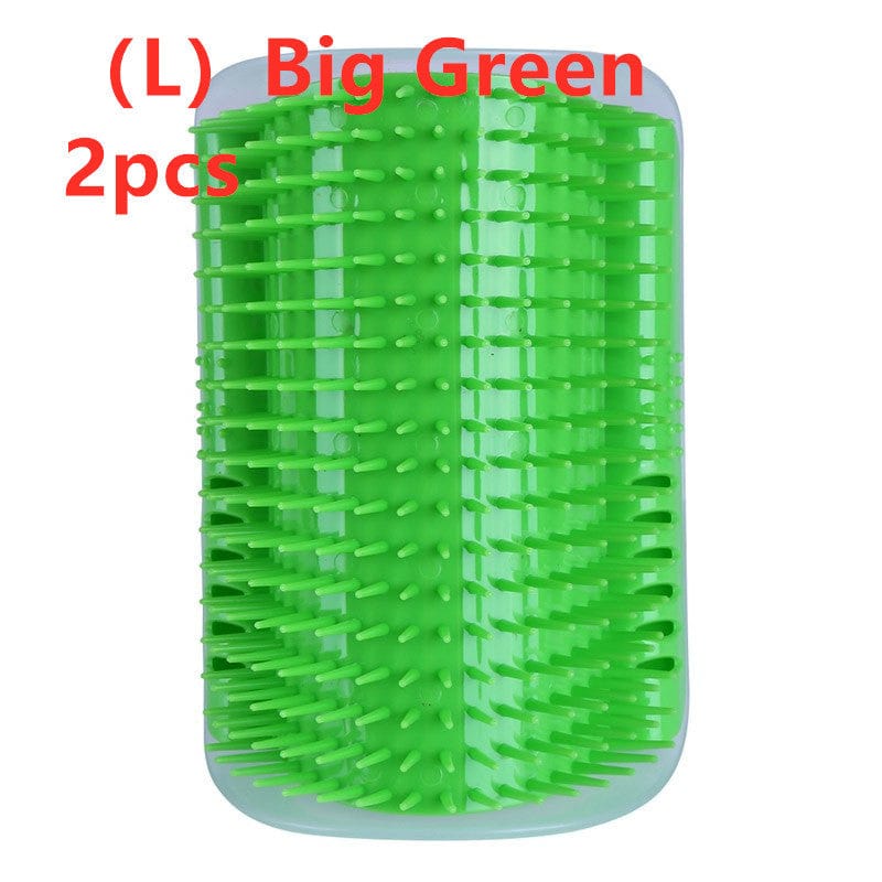 Cat Self-Grooming Brush Pet Wall Rubbing Device pet Vismera Big Green 2pcs