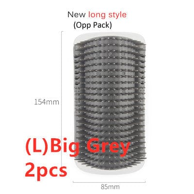 Cat Self-Grooming Brush Pet Wall Rubbing Device pet Vismera Big Grey 2pcs