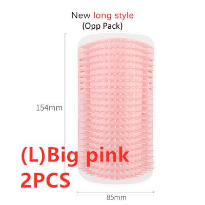 Cat Self-Grooming Brush Pet Wall Rubbing Device pet Vismera Big pink 2pcs