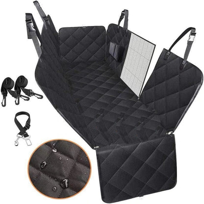 Dog Car Seat Cover View Mesh Pet Carrier Hammock Safety Protector Car Rear Back Seat Mat With Zipper And Pocket For Travel pet Vismera Black belt mesh