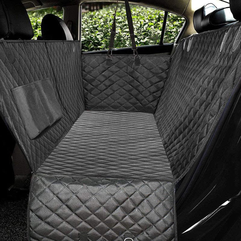 Dog Car Seat Cover View Mesh Pet Carrier Hammock Safety Protector Car Rear Back Seat Mat With Zipper And Pocket For Travel pet Vismera Black middle zip