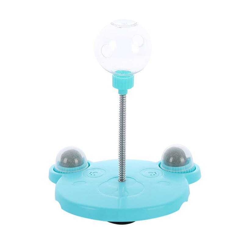 Pet Feeder Cat Toy Pets Leaking Food Ball Self-Playing Tumbler Funny Swing Feeder Puzzle Toys Playing Training Dispenser Bowl pet Vismera Blue Combination paragraph