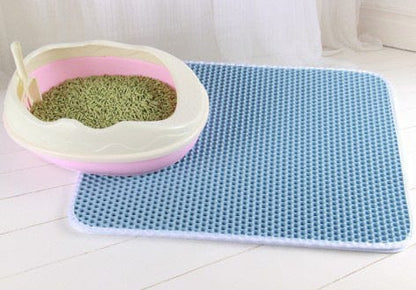 Cat Litter Pad Honeycomb Cat Pad Waterproof Urine Proof Pad Pet Supplies pet Vismera Blue L