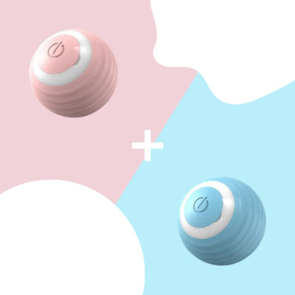 Automatic Moving Bouncing Rolling Ball Smart Cat Toy Ball Self-Moving Kitten Toy For Indoor Cat Kitten pet Vismera Blue Pink Rechargeable