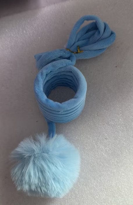 Cat Toy Self-Hi Sucker Spring Rabbit Hair Ball Interactive Play Pet Supplies Interactive Toys pet Vismera Blue Spring rabbit fur ball