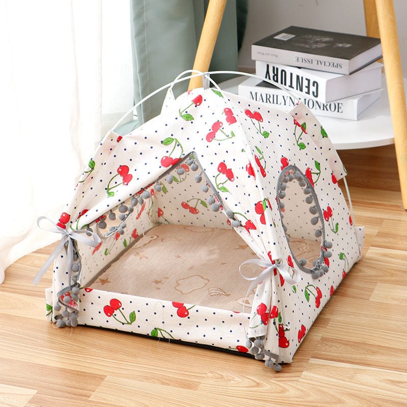 Cat Tent Cat Cat House Enclosed Pet Bed pet Vismera Cherry L