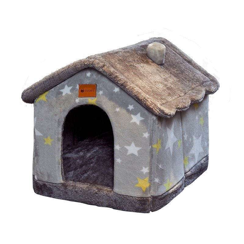 Foldable Dog House Pet Cat Bed Winter Dog Villa Sleep Kennel Removable Nest Warm Enclosed Cave Sofa Pets Supplies pet Vismera