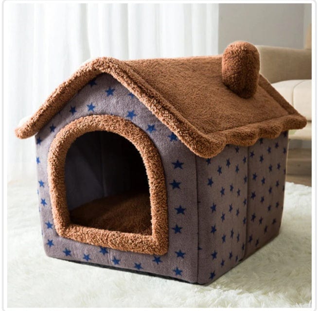 Foldable Dog House Pet Cat Bed Winter Dog Villa Sleep Kennel Removable Nest Warm Enclosed Cave Sofa Pets Supplies pet Vismera