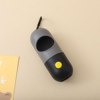 Led Light Pet Waste Bag Dispenser For Dogs Cats Dog Poop Scooper Bags Waste Bags Holder Dispensers Pet Clean Accessories pet Vismera Gray Black Including Garbage Bags