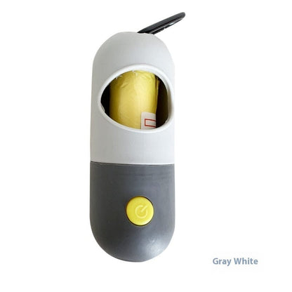 Led Light Pet Waste Bag Dispenser For Dogs Cats Dog Poop Scooper Bags Waste Bags Holder Dispensers Pet Clean Accessories pet Vismera Gray Gray Including Garbage Bags