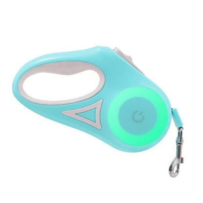 Dog Leash Retractable Leash And Dog Collar Spotlight Automatic Pet Dog Cat Traction Rope For Small Medium Dogs Pet Product pet Vismera Green 3M Single traction rope