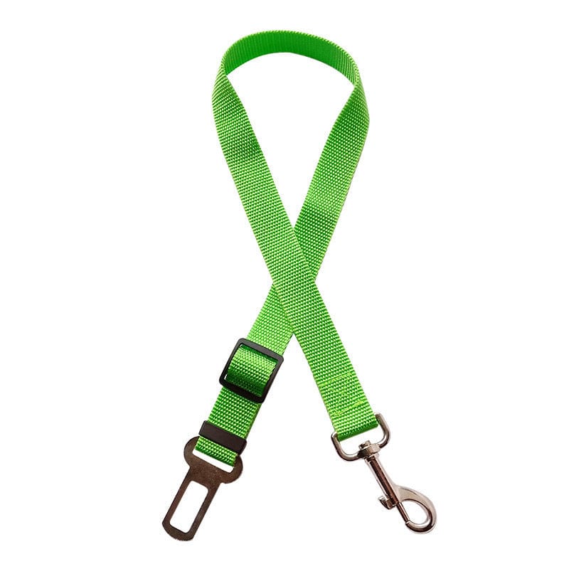 Adjustable Pet Cat Dog Car Seat Belt Pet Seat Vehicle Dog Harness Lead Clip Safety Lever Traction Dog Collars Dogs Accessoires Pets Products pet Vismera Green