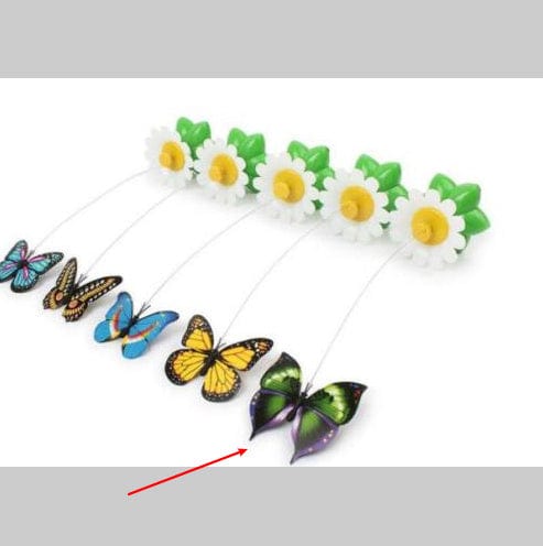 Electric Automatic Rotating Flower Pet Products pet Vismera green butterfly