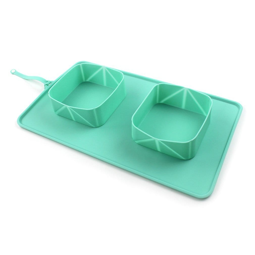 Pet Bowl Silicone Folding Pet Bowl pet Vismera Green