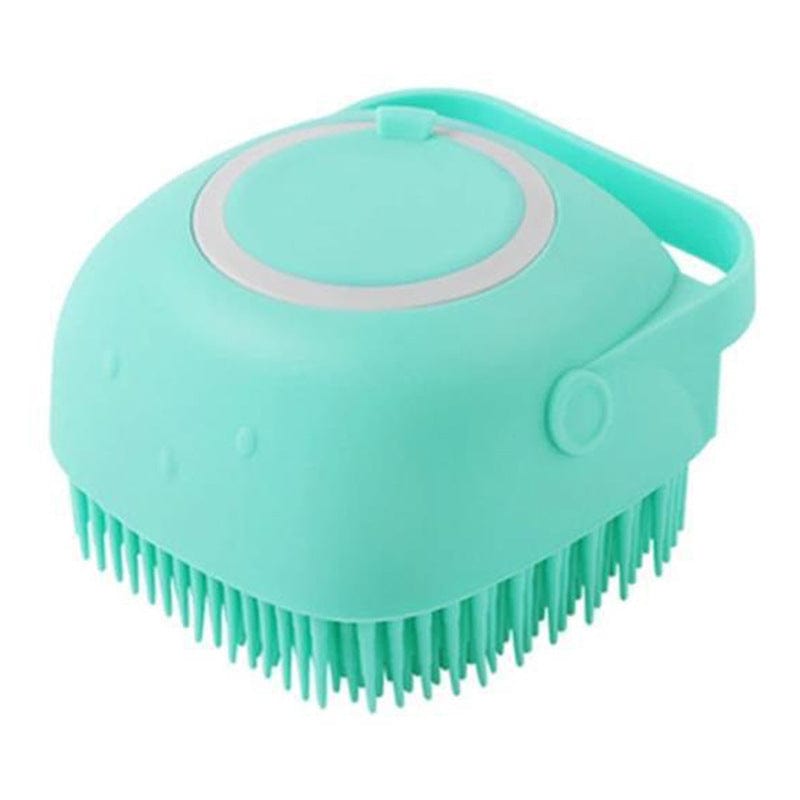 Silicone Dog Bath Massage Gloves Brush Pet Cat Bathroom Cleaning Tool Comb Brush For Dog Can Pour Shampoo Dog Grooming Supplies pet Vismera Green square