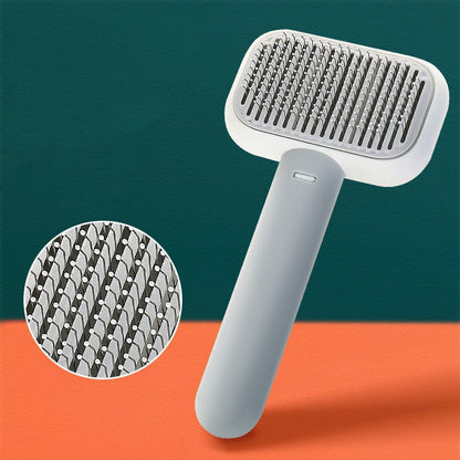New Pet Cat Dog Hair Brush Hair Massage Comb Open-Knot Brush Grooming Cleaning Tool Stainless Steel Comb pet Vismera Grey